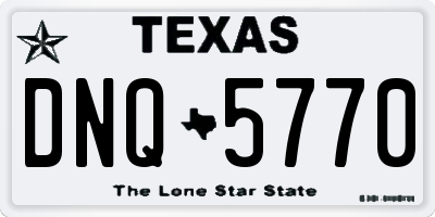 TX license plate DNQ5770