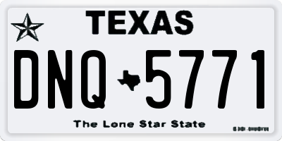 TX license plate DNQ5771