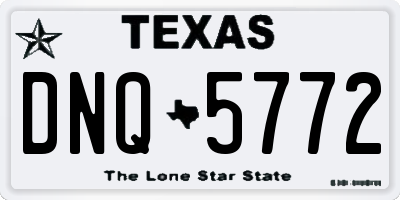 TX license plate DNQ5772