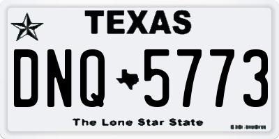 TX license plate DNQ5773