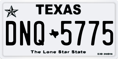 TX license plate DNQ5775