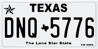 TX license plate DNQ5776