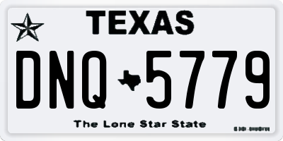 TX license plate DNQ5779