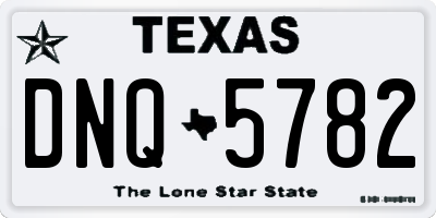 TX license plate DNQ5782