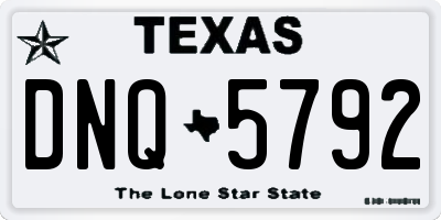 TX license plate DNQ5792