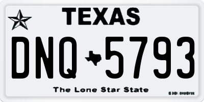 TX license plate DNQ5793
