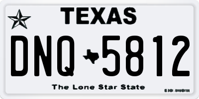 TX license plate DNQ5812