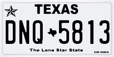 TX license plate DNQ5813