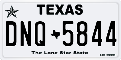 TX license plate DNQ5844