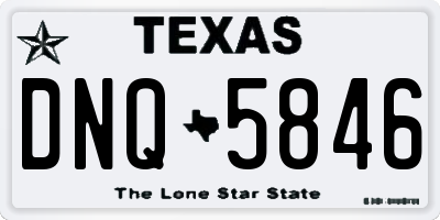 TX license plate DNQ5846