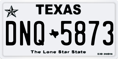 TX license plate DNQ5873
