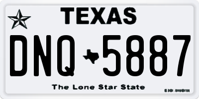 TX license plate DNQ5887
