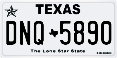 TX license plate DNQ5890