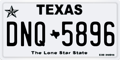 TX license plate DNQ5896