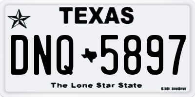 TX license plate DNQ5897