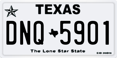 TX license plate DNQ5901