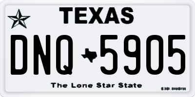 TX license plate DNQ5905