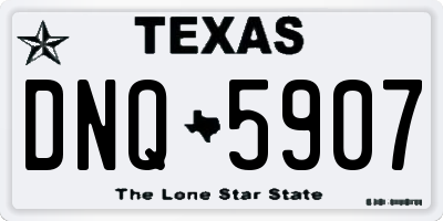 TX license plate DNQ5907