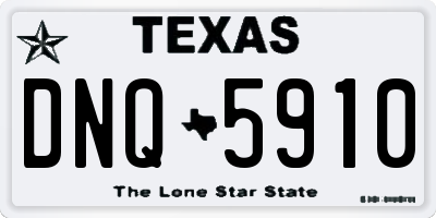 TX license plate DNQ5910