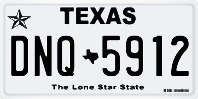 TX license plate DNQ5912