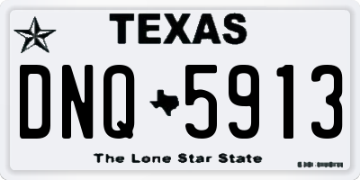 TX license plate DNQ5913