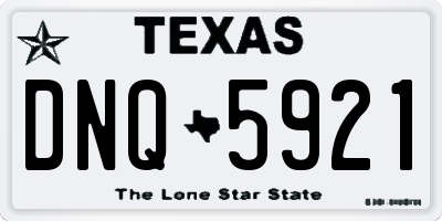 TX license plate DNQ5921
