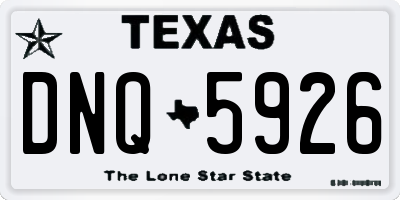 TX license plate DNQ5926