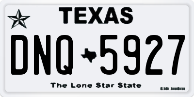 TX license plate DNQ5927