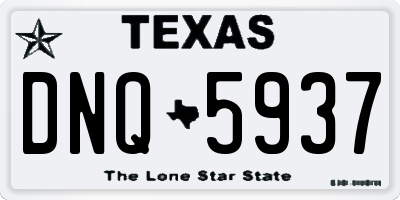 TX license plate DNQ5937
