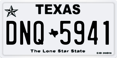 TX license plate DNQ5941