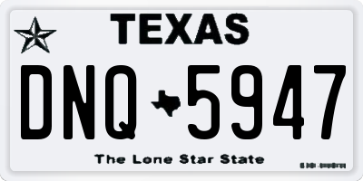 TX license plate DNQ5947