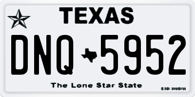 TX license plate DNQ5952