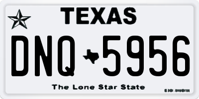 TX license plate DNQ5956