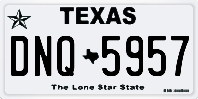 TX license plate DNQ5957