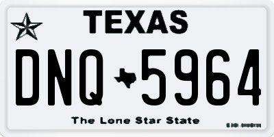 TX license plate DNQ5964