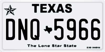 TX license plate DNQ5966