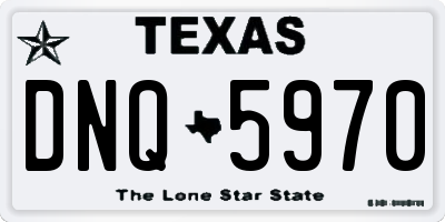 TX license plate DNQ5970