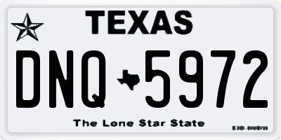 TX license plate DNQ5972