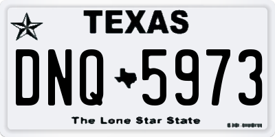 TX license plate DNQ5973