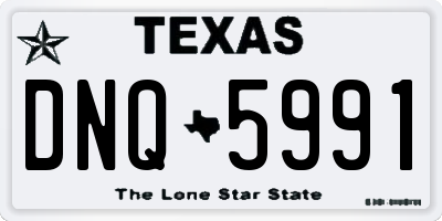 TX license plate DNQ5991