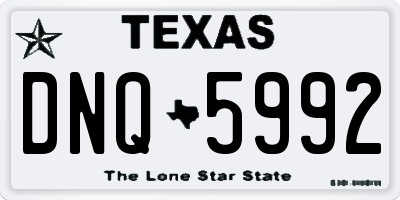 TX license plate DNQ5992