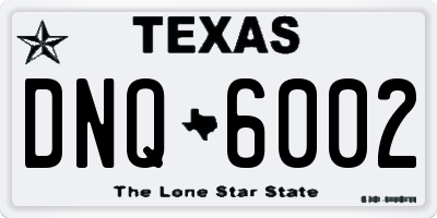 TX license plate DNQ6002