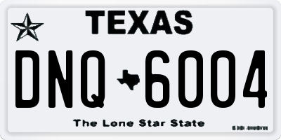 TX license plate DNQ6004