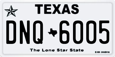TX license plate DNQ6005