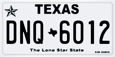 TX license plate DNQ6012
