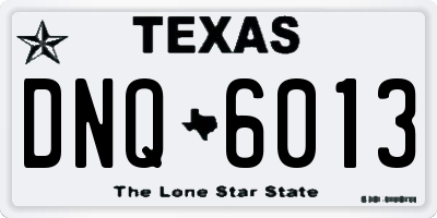 TX license plate DNQ6013