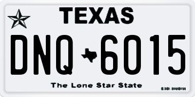 TX license plate DNQ6015