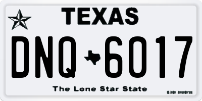 TX license plate DNQ6017
