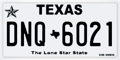 TX license plate DNQ6021