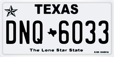TX license plate DNQ6033